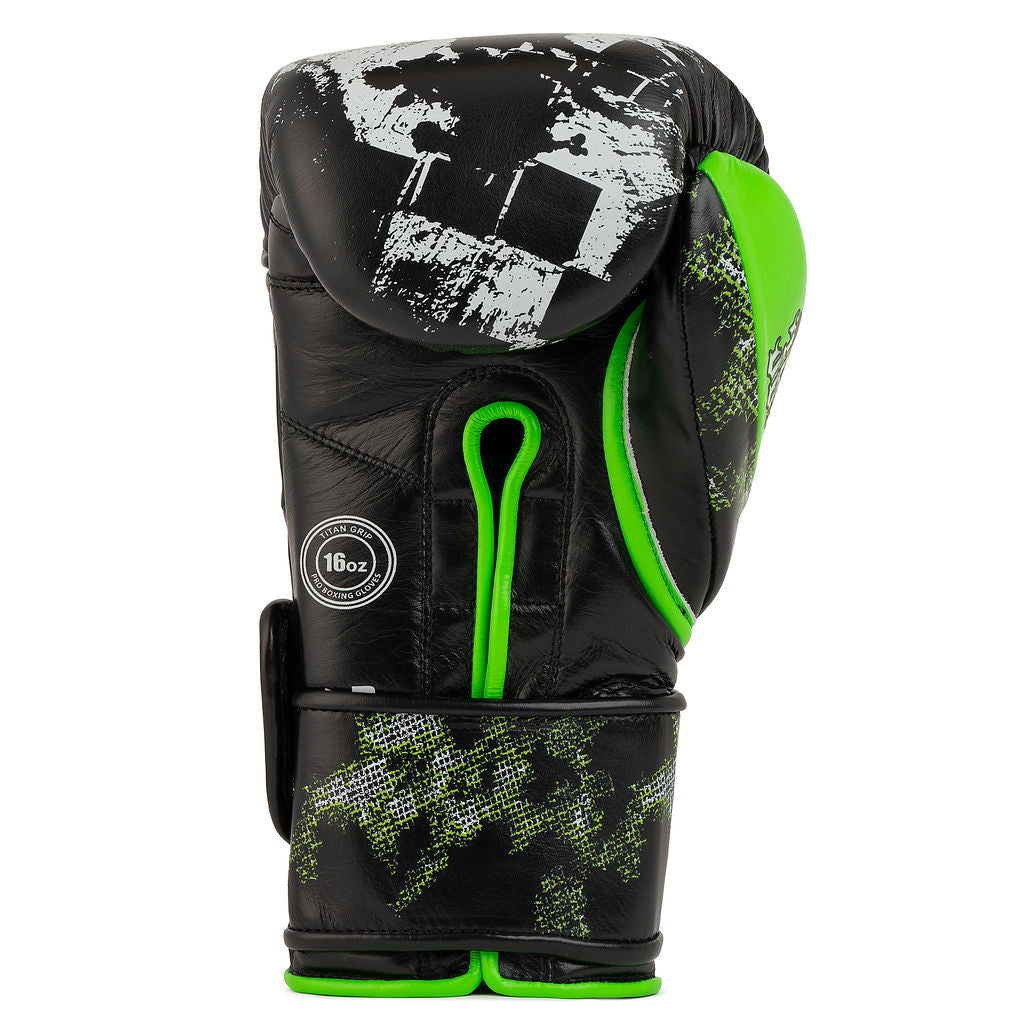Bravose Limited Edition 16oz Velcro Boxing Gloves – Black & Green