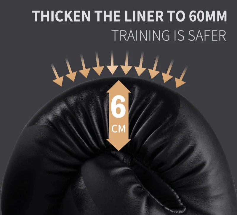 NNEOBA 8oz PU Leather Boxing Gloves Unisex Training Gloves Black