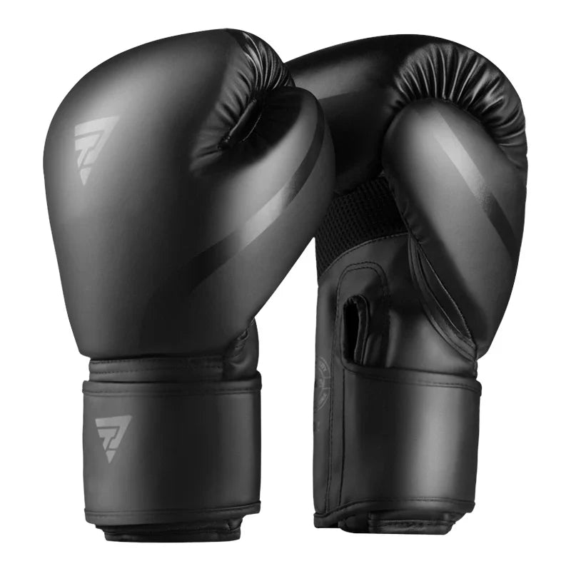 NNEOBA 8oz PU Leather Boxing Gloves Unisex Training Gloves Black