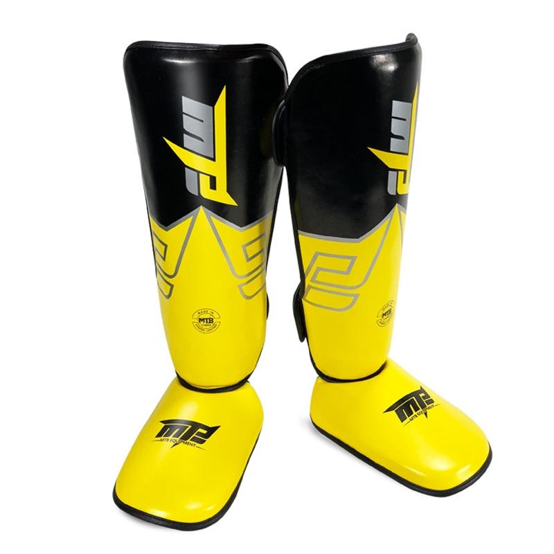 NNEDSZ Protective Leg Guards For Freestyle Grappling And Thai Boxing Training - S - Yellow