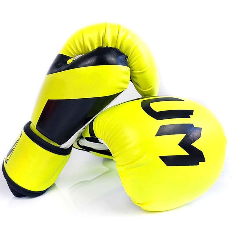 NNEDSZ Professional Adult Boxing Training Gloves - 6Oz For Muay Thai Fighting - Fluorescent Yellow