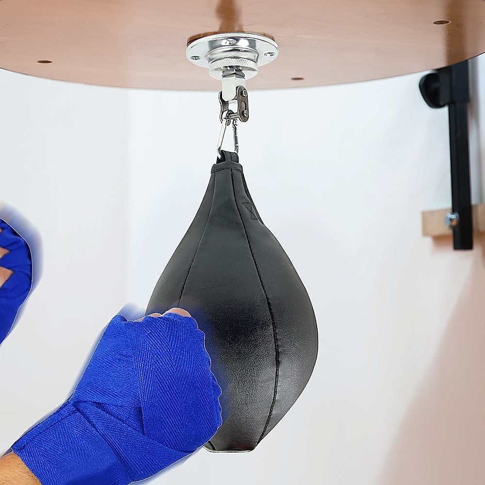 NNEDSZ Boxing Speed Bag PU Leather MMA Punching Focus Bag Muay Thai Training Speed