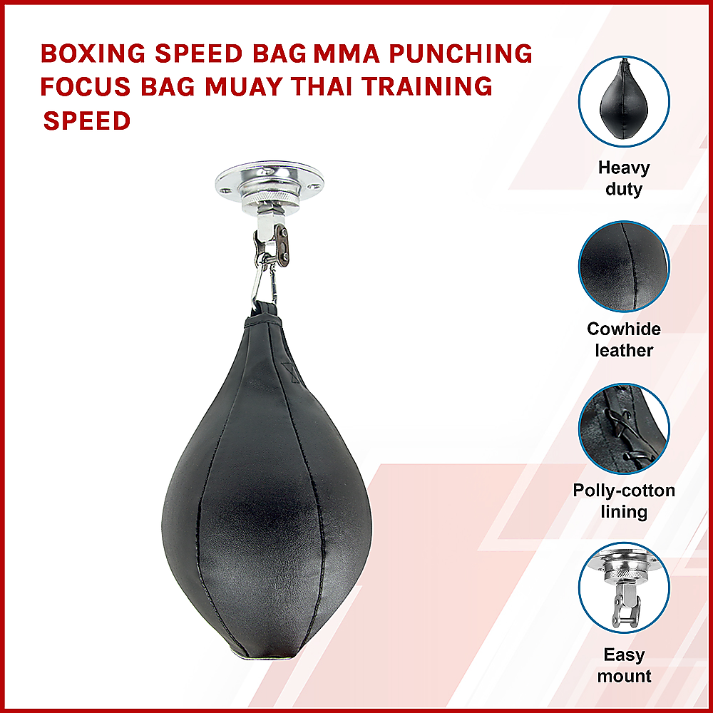NNEDSZ Boxing Speed Bag PU Leather MMA Punching Focus Bag Muay Thai Training Speed