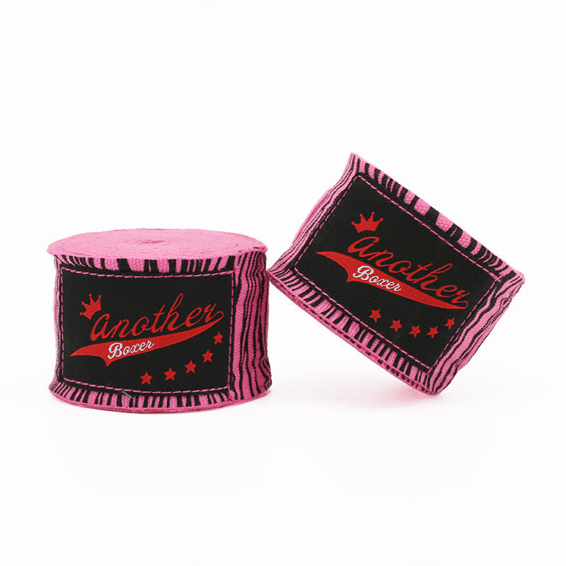 NNEDSZ Pink Zebra Pro Grade 5m Boxing Hand Wraps - Printed Elastic Bandages for Training & Combat Sports (1 Pair)